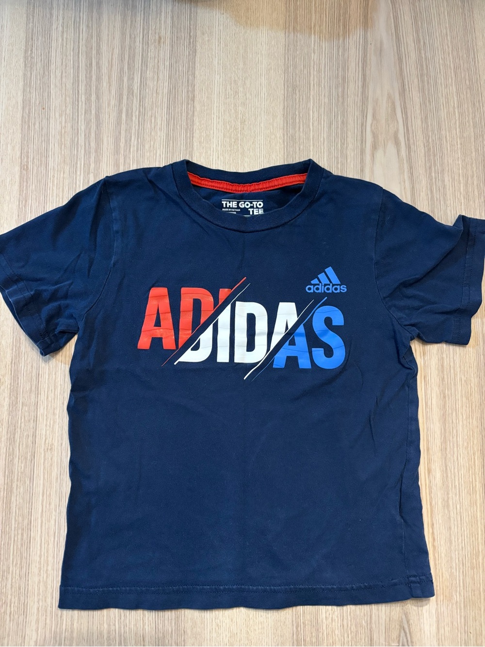 adidas Navy Tee with Red, White & Blue Logo